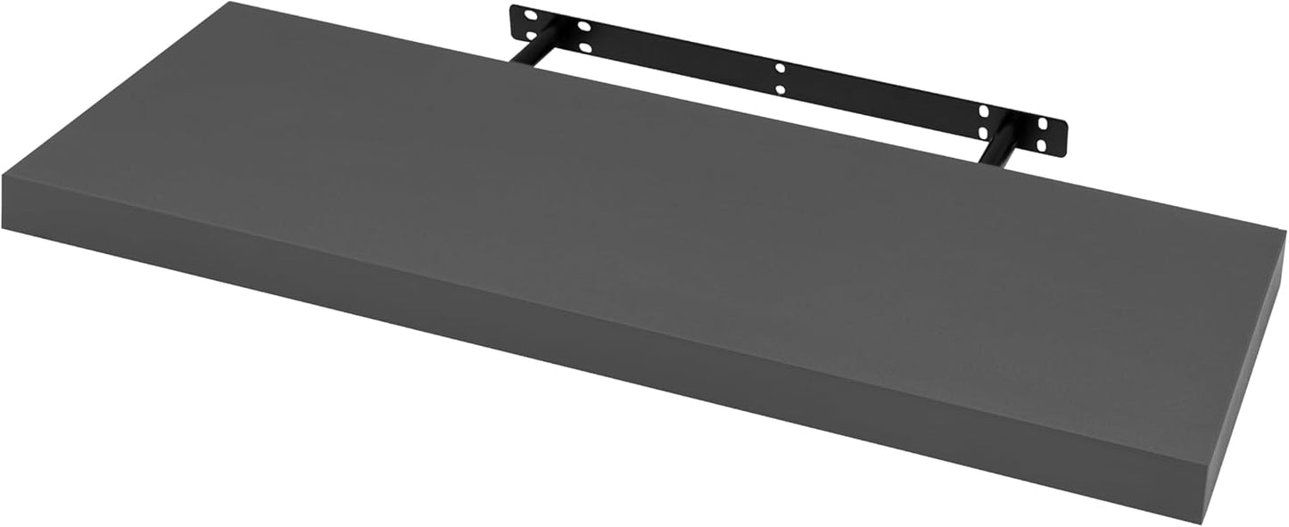WOLTU RG9370dgr – Zwevende Wandplank – MDF Donkergrijs – 90 x 22,9 x 3,8 cm