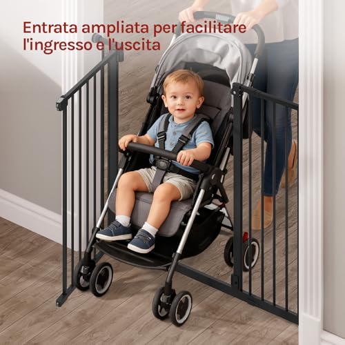 Woltu Kinderbeveiligingshekje voor Trappen en Deuren Wit 75-107 cm