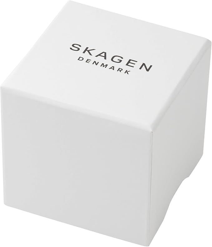 Skagen Melbye Titanium 40 mm - Grijze titanium kast - Blauwe wijzerplaat - Bruine leren band