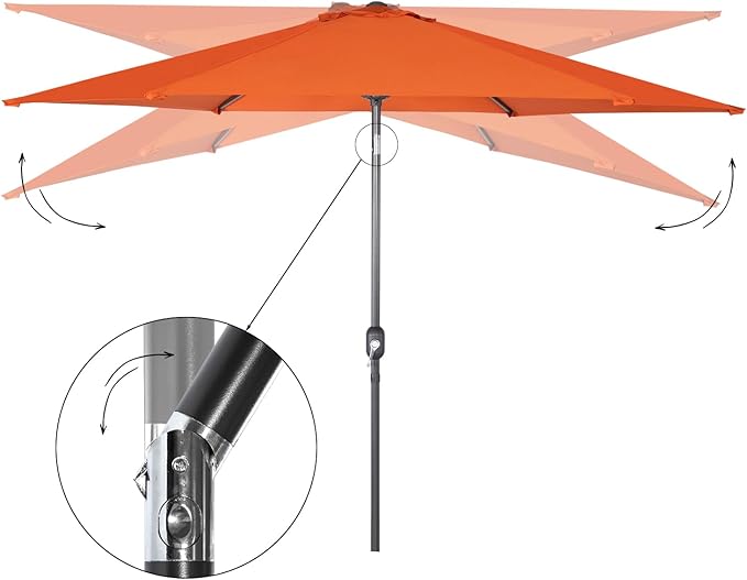 Angel Living Parasol - 300 cm - Terrasparasol - Taupe - Aluminium - Polyester - UV50+