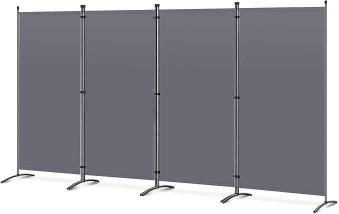 Angel Living Kamerscherm - 4 Panelen - 324x180cm - Grijs - Vrijstaand