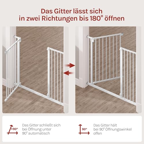 Woltu Veiligheidshekje voor Trappen en Deuren - Wit - 75-97 cm Verstelbaar
