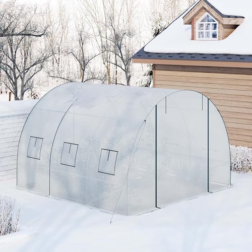 Woltu Tunnelkas voor Tuin - Wit - 300 x 300 x 200 cm