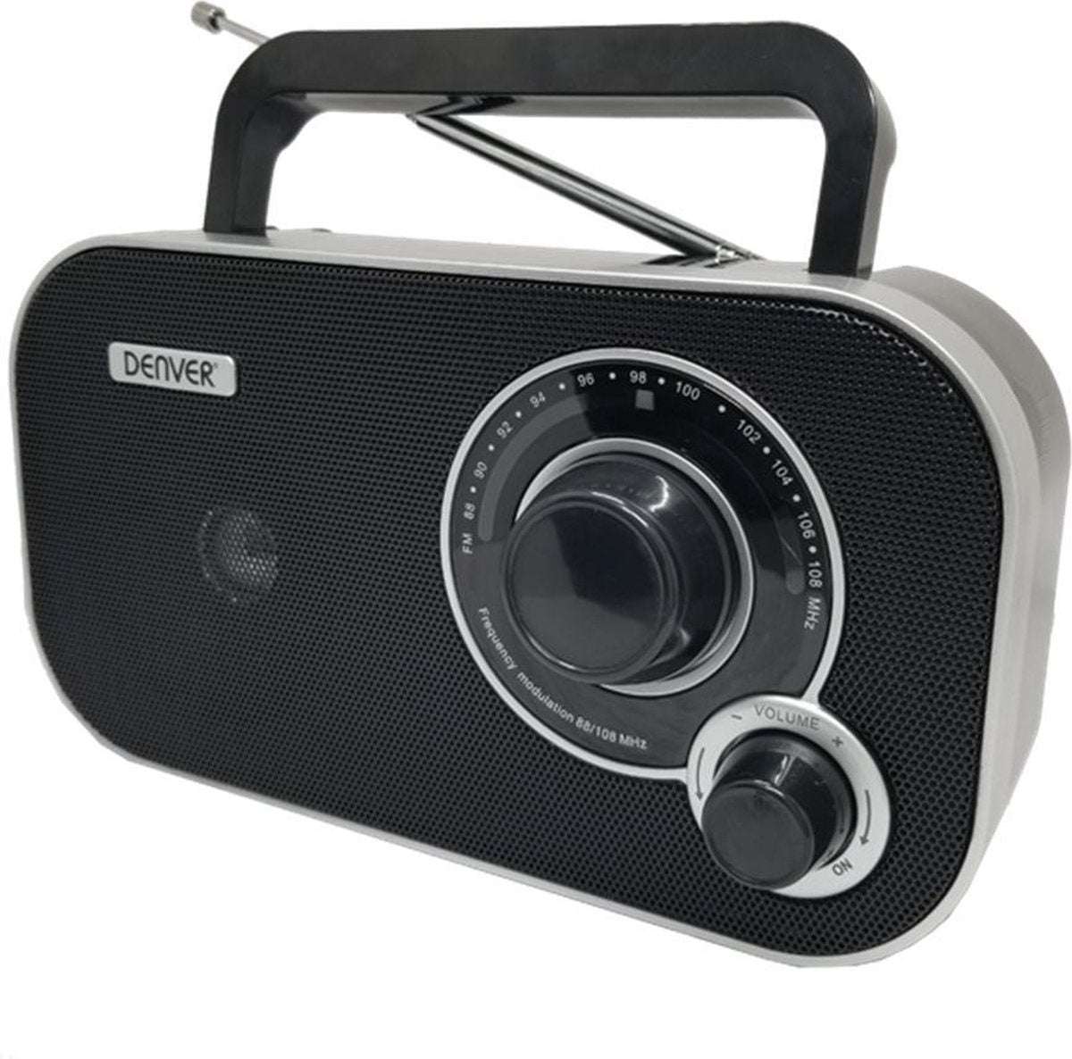 Denver FM Radio Retro - Werkt op batterij of netstroom - Keukenradio - Draagbare Radio - TR51 - Zwart