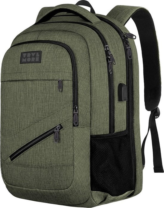 TRVLMORE Rugzak - 28L - 15,6 inch - Laptop Rugtas - Schooltas - Unisex - Spatwaterdicht Groen