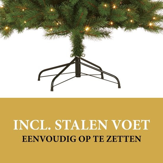 Giftsome Kunstkerstboom met Verlichting - Kerstboom 185 CM - Kunstboom met LED
