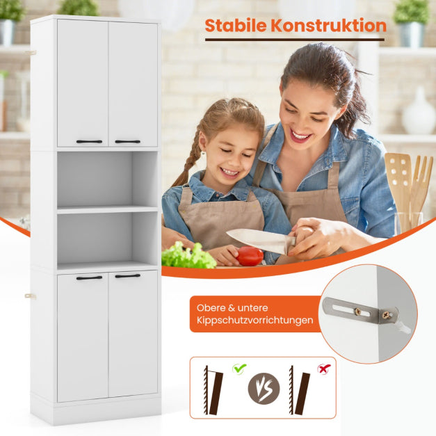 Coast Keukenkast - MDF & Hout - 56 x 30 x 190 cm - Wit