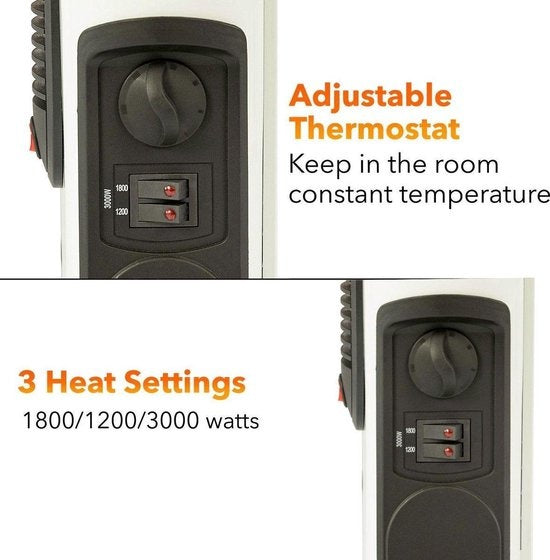 Perel Convectorkachel, voor binnen, drie warmtestanden, turboventilator, 3000 W