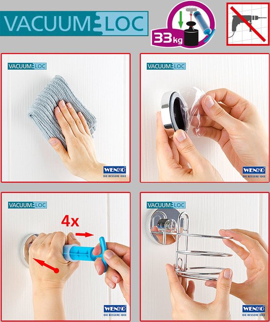 WENKO Vacuum-Loc adapter voor Premium+Classic, set van 2 stuks