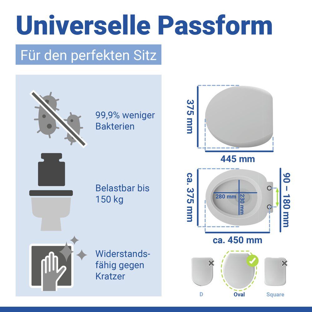 WENKO Ottana Toiletbril Beige - Duroplast - Easy-Close - Fix-Clip