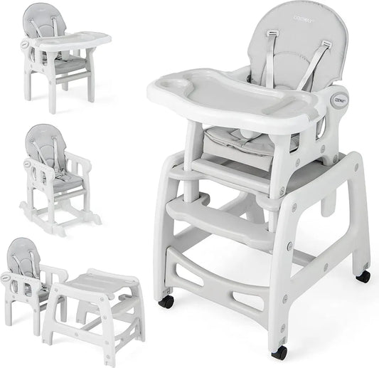 Coast 3 in 1 babystoel Hoge stoel & eetstoel & kinderzitje Groep 62 x 51 x 104 cm grijs