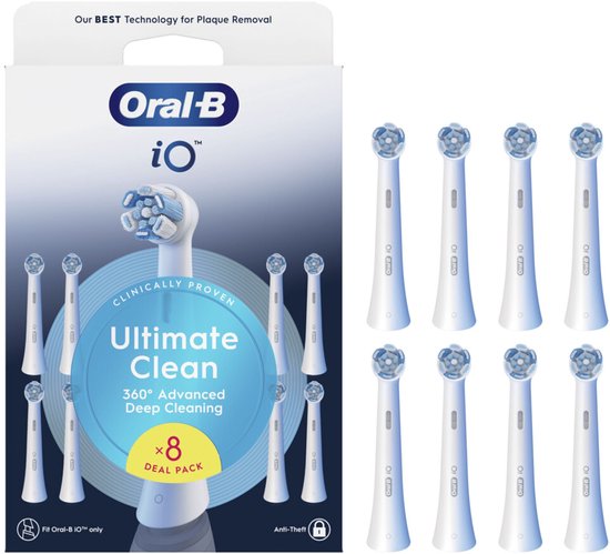 Oral-B Opzetborstels iO Ultimate Clean Wit - 8 stuks