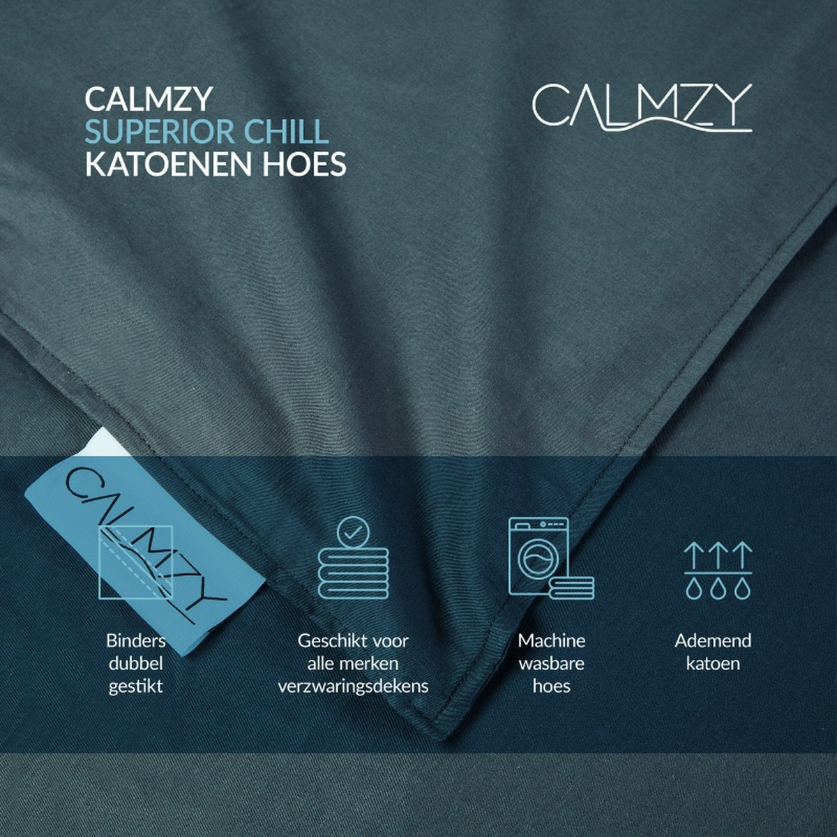 Calmzy Verzwaringsdeken Hoes Kinderen - Duvet Cover Kids 100x150 cm - Fleece Deken Kinderen en Baby - Donkergrijs