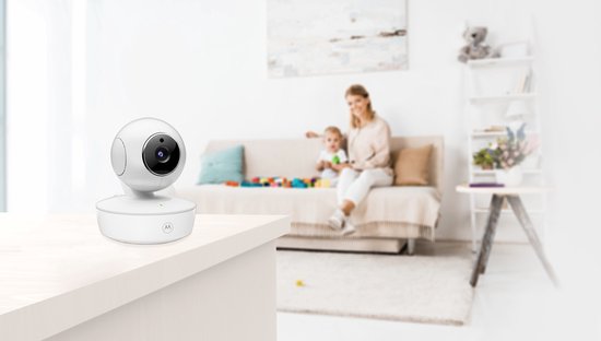 Motorola Nursery Babyfoon met Camera - Baby Monitor VM 55 - Baby Camera met Kleuren Display, Tweeweg Communicatie en Infrarood Nachtvisie - 300M Bereik - Inzoomen, Kantelen en Draaien
