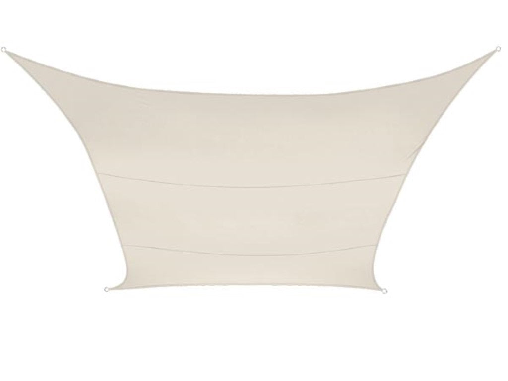 Perel Schaduwdoek, waterafstotend, 2 x 3 m, 160 g/m², polyester, rechthoek, crème