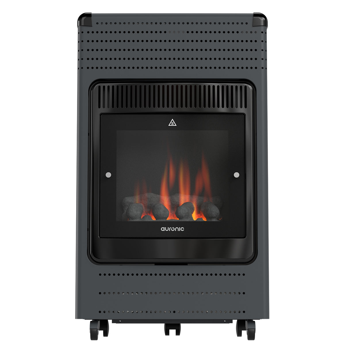 Auronic Mobiele Gaskachel – 3400W – Vlameffect – 2 Warmtestanden – Tot 50 m²