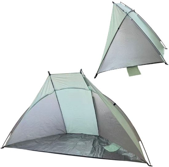 Summertime Beachshelter - strandtentje - lime - 270 x 120 cm - fiberglas stokken