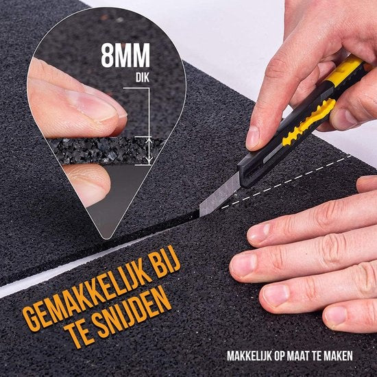 Strex Anti Trillingsmat Wasmachine en Wasdroger - 60 x 60 CM - Geluidsdempende Antislip Mat - Trillingsdemper - Rubber Mat