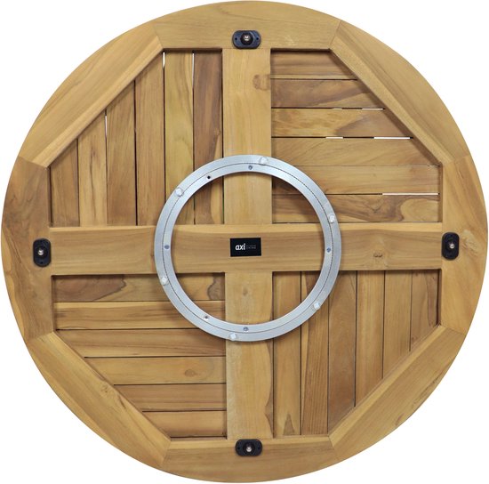 AXI Sari Teak Draaiplateau Ø 80 cm – Lazy Susan – Rond Dienblad – Roterend Serveerelement – Teakhout – Voor op Tafel – Voor Binnen en Buiten