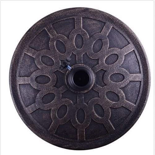 Zware Gietijzeren Parasolvoet voor Terras - Stabiele en Duurzame Ondersteuning voor Buitenshuis - 13,5 kg - Brons