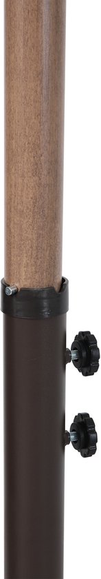 AXI Dion Zweefparasol Ø 300cm Eikenlook/groen – Gepoedercoat frame met kruisvoet