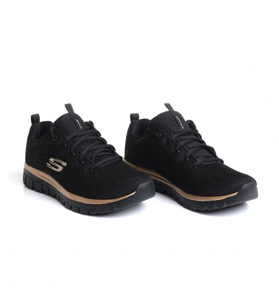 Skechers Sport Dames GRACEFUL GET CONNECTED Dames Zwart/Rosegoud 12615 BKRG