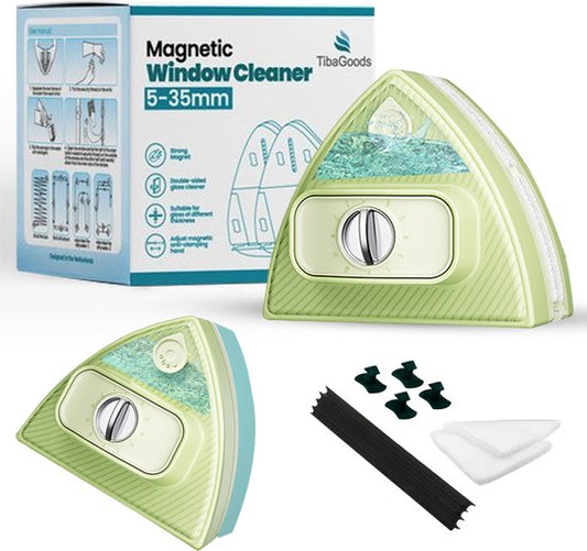 TibaGoods Magnetische Raamwisser Voor Dubbelglas - Ruitenreiniger - Ramenwasser - Magneet Ramenwisser - 5-35mm dikte