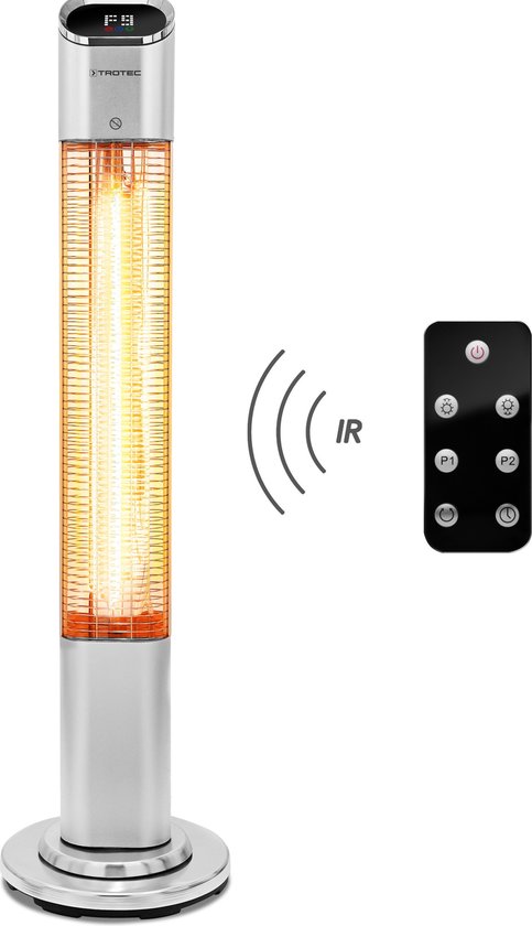 TROTEC Infrarood terrasverwarming IRS 2050 E - met afstandsbediening en 45° oscillatie