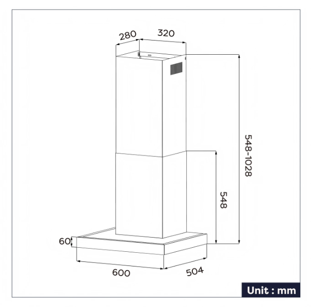 Ciarra Wand-afzuigkap CBCB6102 - 60 cm - Wi-Fi App - 650 m³/h - A+++ - Zwart