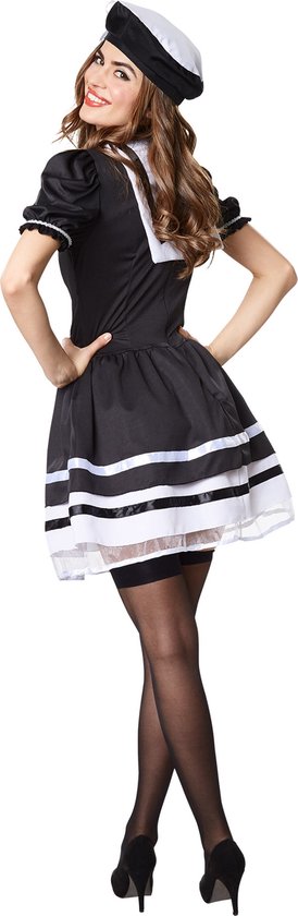 Dressforfun Navy Lady L - verkleedkleding kostuum halloween verkleden feestkleding carnavalskleding carnaval feestkledij partykleding - 302444