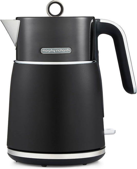 Morphy Richards Signature Opulent Waterkoker 1.5L - Rapid Boil 3000W - RVS Zwart Transparant - 23,7 x 16,7 x 26,8 cm