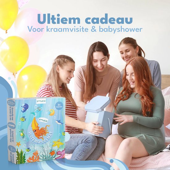 Spoused Waterspeelmat - Watermat - Speelmat baby - Speelkleed baby - Tummy Time - Luxe Geschenkdoos