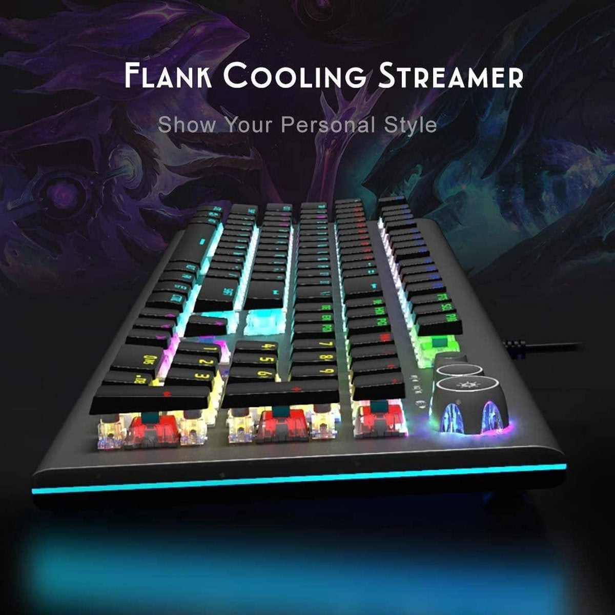 AULA S2096 RGB mechanisch gaming toetsenbord - QWERTY - Black switch