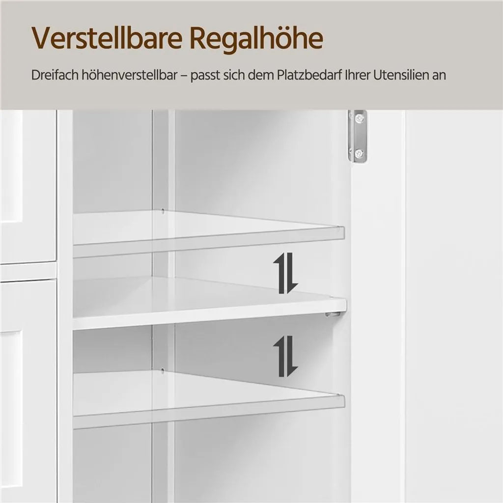 Yaheetech Badkamerkast - 56x30x82 cm - Opberging - Laden - Verstelbaar - Compact - Wit