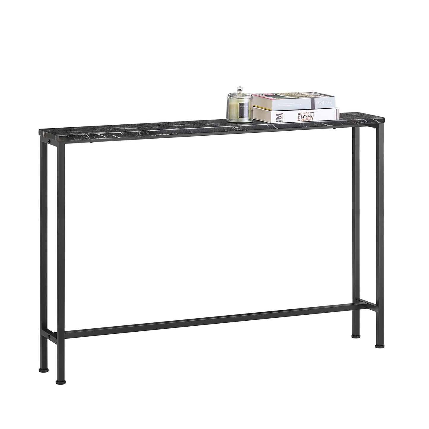 SoBuy FSB19-XL-SCH Zwarte Consoletafel met MDF Blad en IJzeren Frame – 120 x 20 x 80 cm