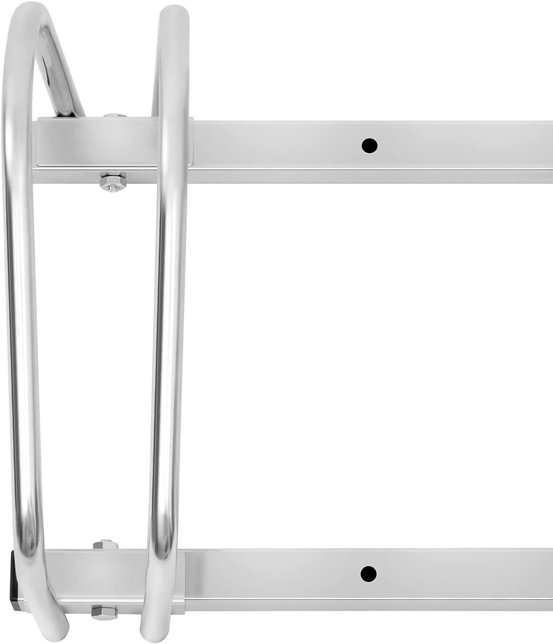 WOLTU Fietsenrek Voor 2 Fietsen – Robuust Stalen Fietsenstandaard Voor Vloer- En Wandmontage – Geschikt Voor Bandbreedtes Van 35-55 mm – Zilver/Zwart – Ø 16 mm