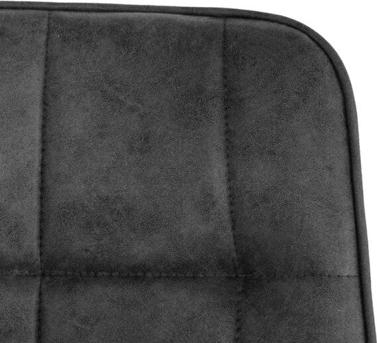 Refurna Eetkamerstoel - Luxe - Microleder - Max. 125 kg - 62 x 51 x 85 cm - Antraciet