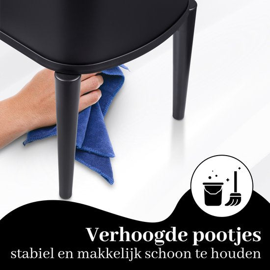 Bayt Prullenbak op pootjes - Prullenbak 60 Liter vuilniszakken - Prullenbak met Sensor - Vuilnisbak - Afvalbak - RVS - Zwart - 53L