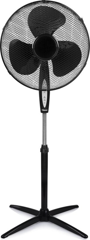 Tristar Statiefventilator 40 cm – Met Afstandsbediening & Timer – 3 Snelheden – In Hoogte Verstelbaar – VE-5899 – Zwart