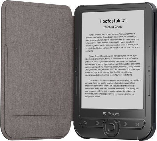 Relore E-reader Hoesje - Geschikt voor model Relore One - Schermbescherming - Beschermhoes - Zwart