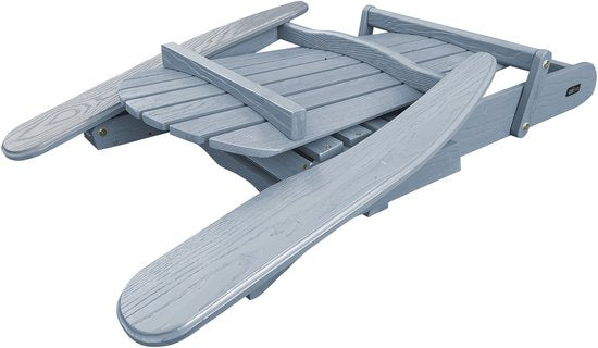 AXI Alexa Adirondack Stoel Grijs – Met Voetenbank - Houten loungestoel met armleuningen – Opklapbaar - Hoge rugleuning - Tuinstoel – 147 x 78,5 x 89 cm – FSC 100% Hemlockhout