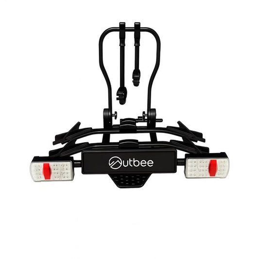 Outbee Fietsendrager - Fietsendrager elektrische fietsen 2 - Fietsendrager trekhaak - Met Kentekenplaathouder - Zwart
