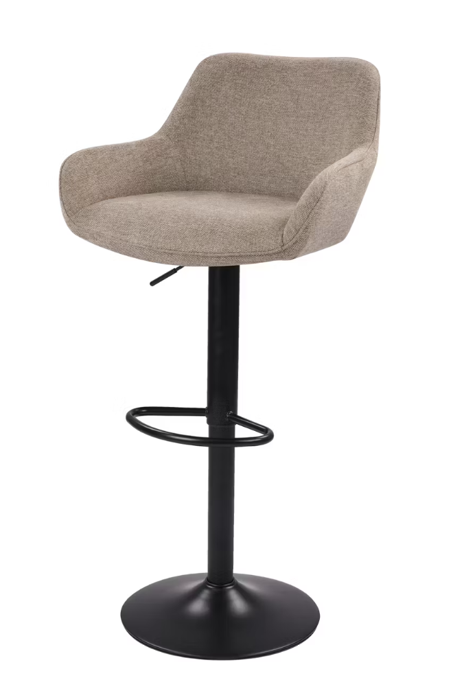 Dutchbone Oliver Barkrukken - Set van 2 - Taupe - 56 x 54 x 109 cm - Verstelbare Zithoogte 60-80 cm