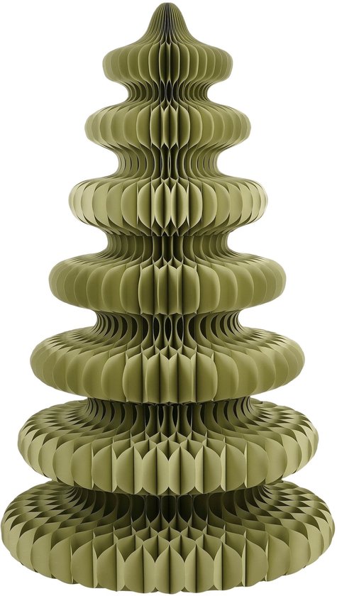 Mica Decorations Papieren Kerstboom - Opvouwbare Kunstkerstboom - H212 x Ø148 cm - Kerst Decoratie - FSC 100% - Groen