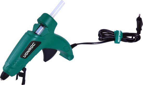 VONROC Lijmpistool – 70W – Ø11,2MM – anti-druip functie – Incl. 8 lijmsticks