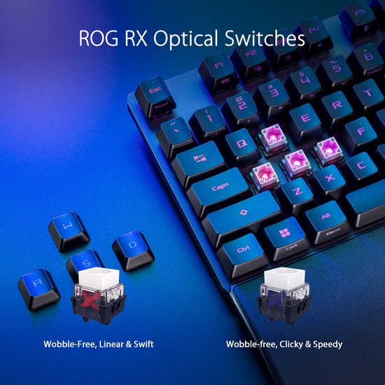 ASUS ROG STRIX SCOPE II RX/RXRD - Toetsenbord - XA12 - Bedraad - USB - Zwart - QWERTY