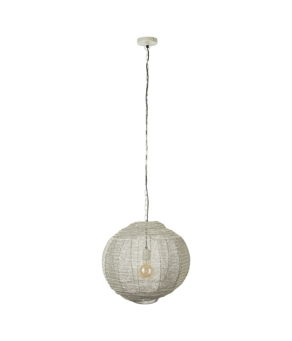 Dutchbone Meezan Hanglamp M – Ø 30 cm – Vintage Stijl – Grijs