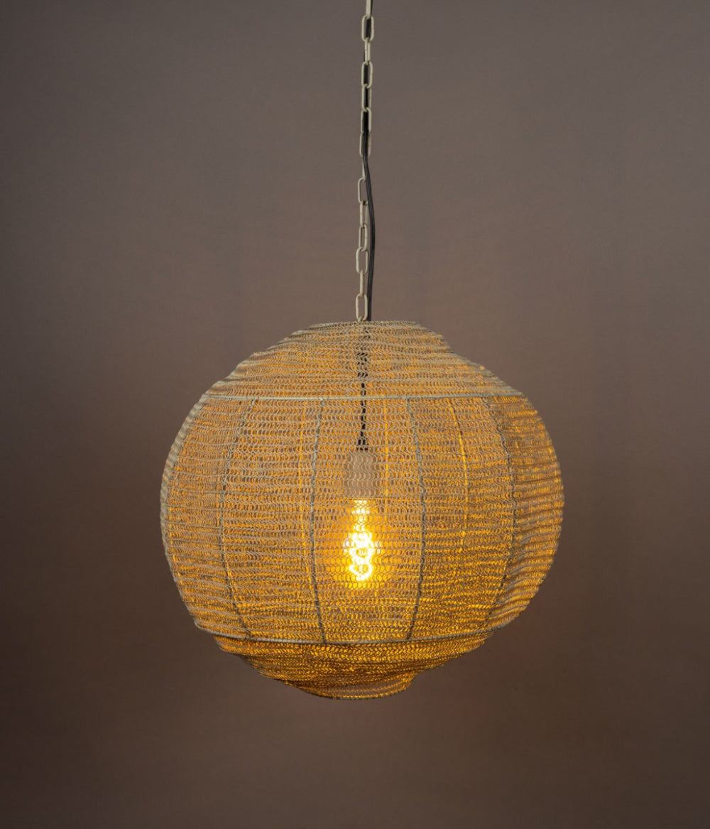 Dutchbone Meezan Hanglamp M – Ø 30 cm – Vintage Stijl – Grijs