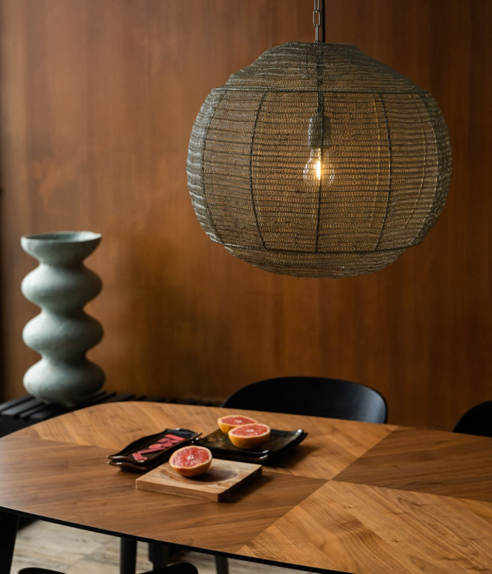 Dutchbone Meezan Hanglamp M – Ø 30 cm – Vintage Stijl – Grijs
