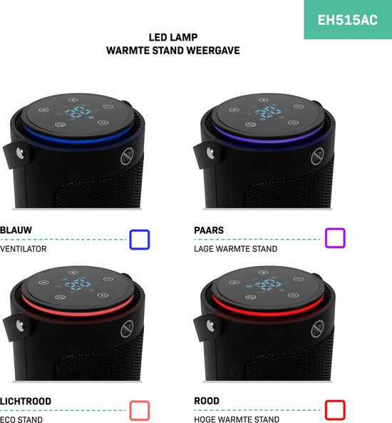 VONROC Elektrische kachel - ventilatorkachel - 1200W/2000W - torenmodel - keramisch - ECO Modus - zwenkfunctie - LED display - Incl. afstandsbediening - thermostaat en timer - 20m2